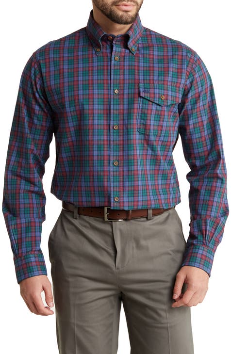 Regular Fit Plaid Twill Button-Down Shirt