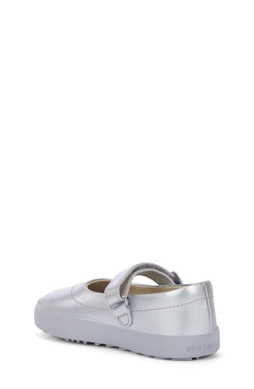 Shop See Kai Run Lucia Mary Jane Flat In Silver