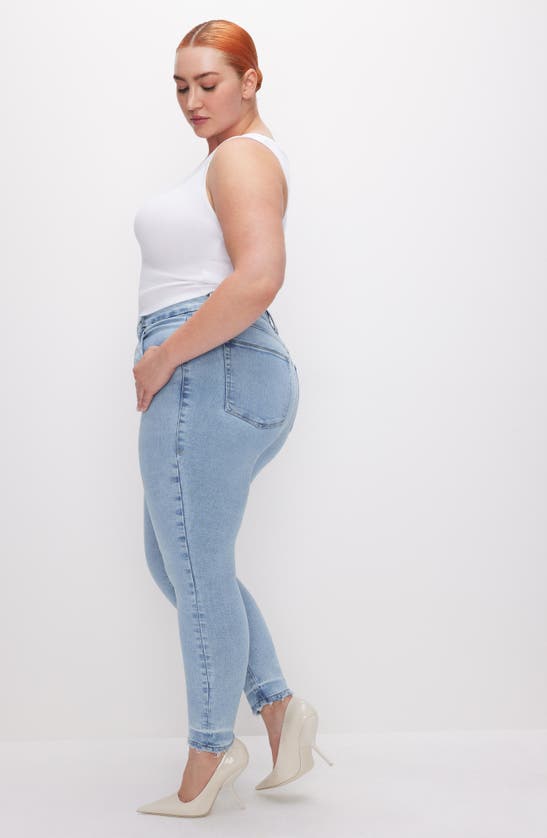 Shop Good American Good Legs Mid Rise Skinny Jeans In Indigo623