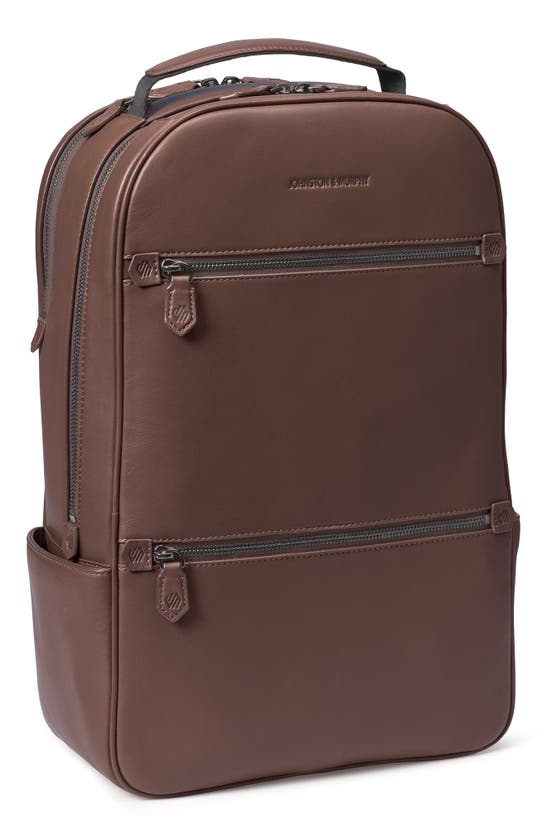 Johnston & Murphy Richmond Leather Backpack In Brown