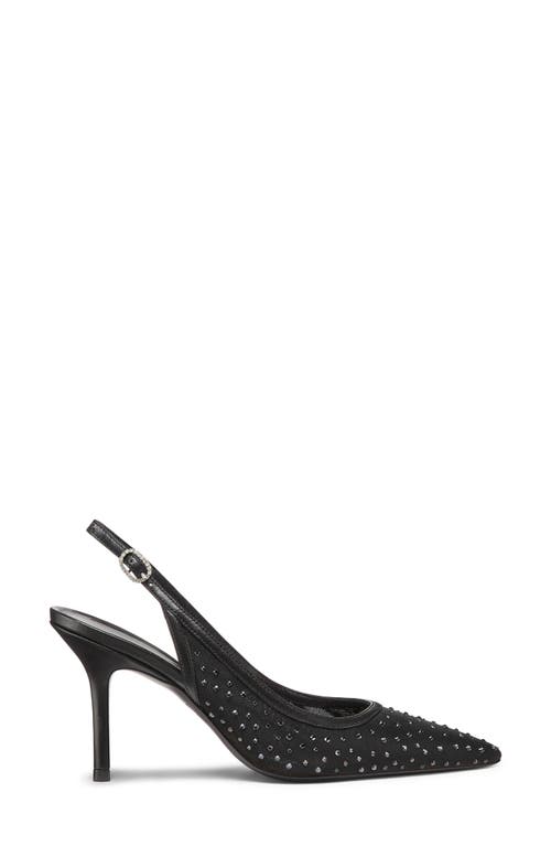 Shop Stuart Weitzman Emilia Mesh 85 Slingback Pump In Black