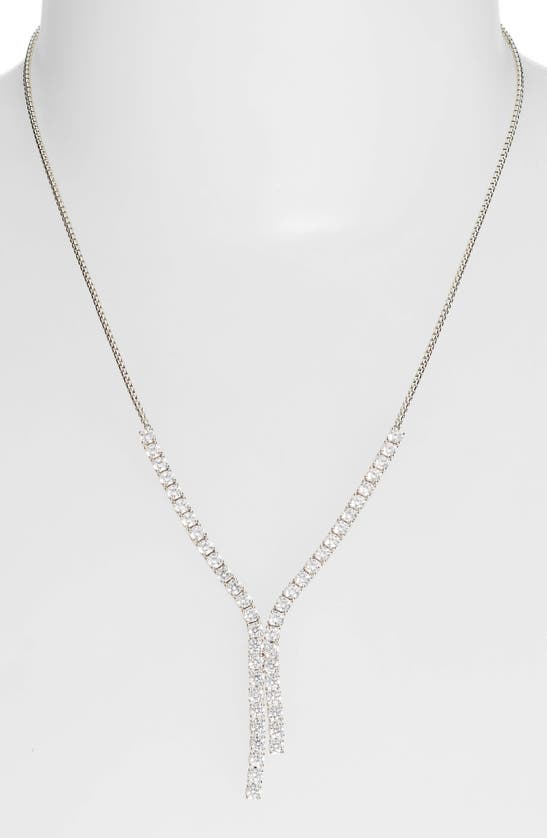 NADRI NADRI CUBIC ZIRCONIA FRONTAL NECKLACE