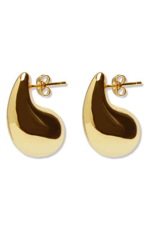 Teardrop Stud Earring in Gold