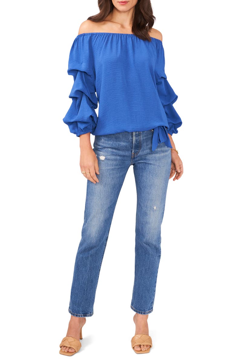 Vince Camuto Off the Shoulder Bubble Sleeve Blouse | Nordstrom