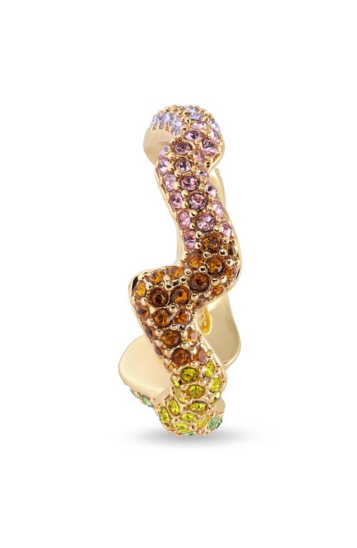 Kurt Geiger London Crystal Rainbow Pavé Wavy Ring In Multi