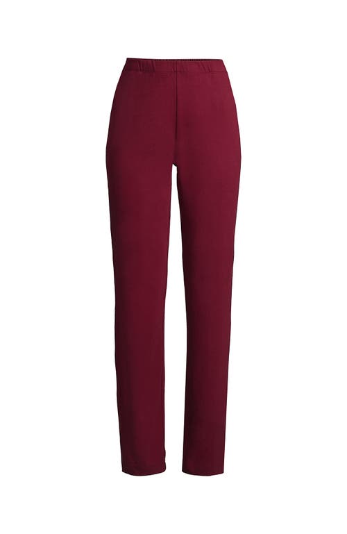 Shop Lands' End Sport Knit High Rise Pants In Rich Burgundy