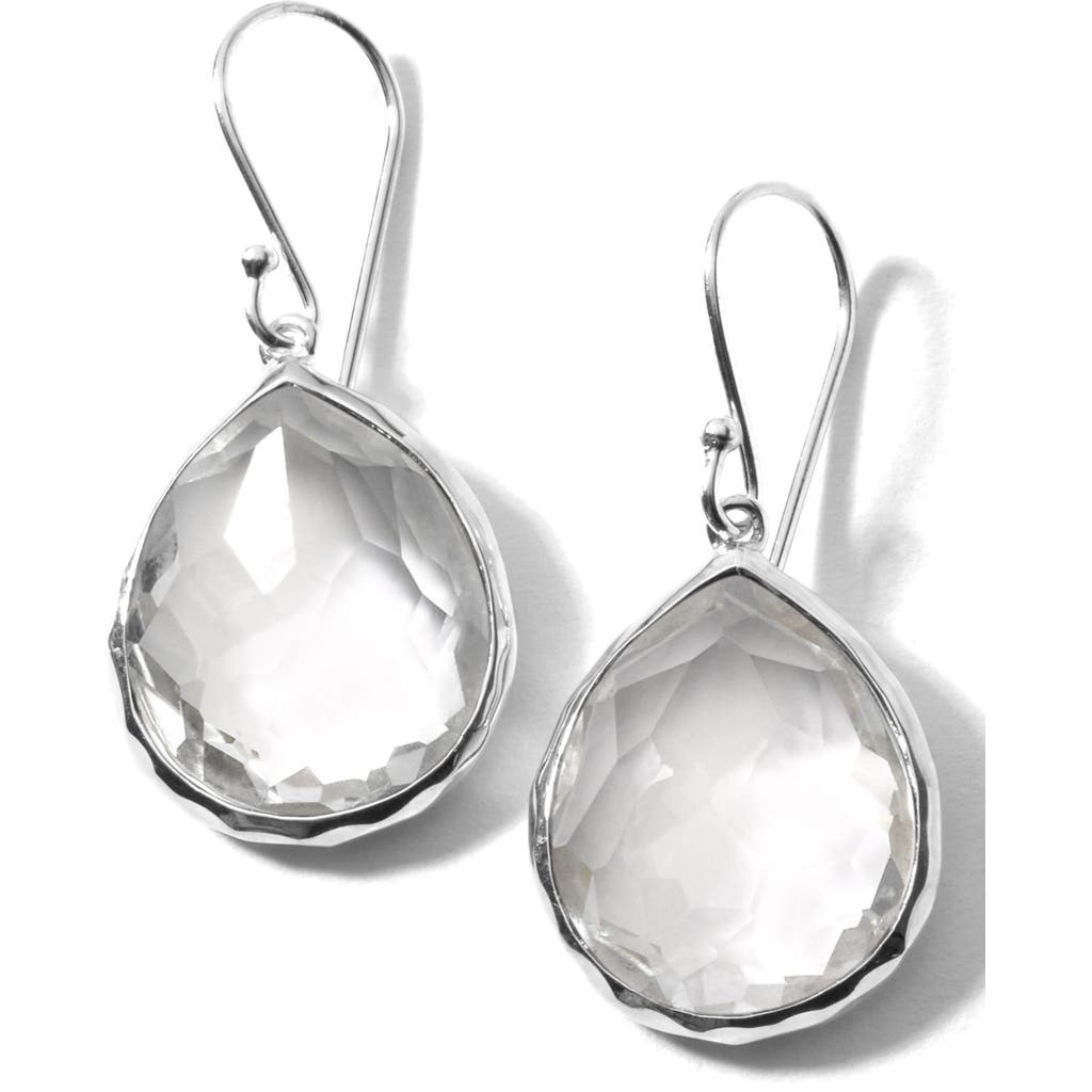 Ippolita Rock Candy® Mini Teardrop Earrings In Silver/clear Quartz