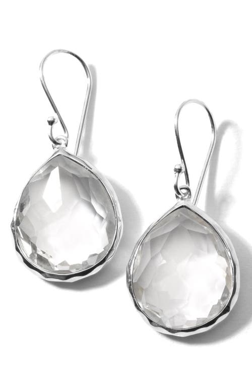 Ippolita Rock Candy Mini Teardrop Earrings in Silver/Clear Quartz at Nordstrom