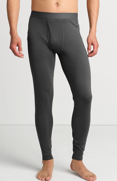 Shop Lands' End Stretch Thermaskin Long Underwear Pants Base Layer In Warm Graphite