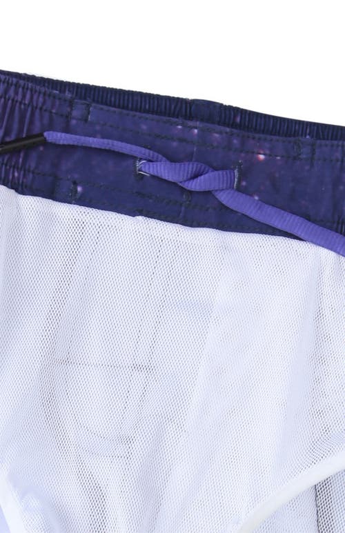 Rokka&rolla Kids' 4-way Stretch Quick-dry Swim Trunks With Mesh Lining And Upf 50+ Protection In Astral Shark