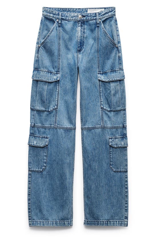 Shop Rag & Bone Featherweight Cailyn Wide Leg Cargo Jeans In Vicky