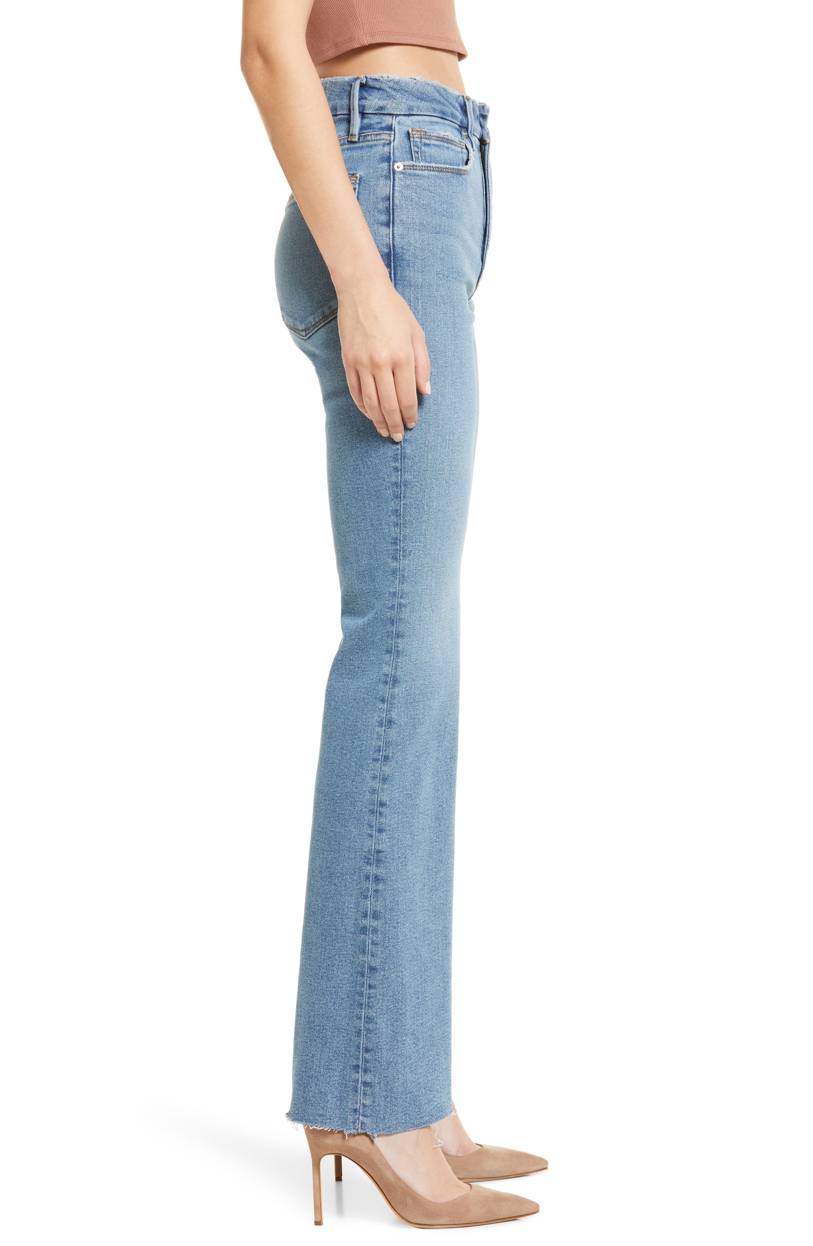 GOOD AMERICAN Denim Good Classic Bootcut Jeans in Blue Womens Clothing Jeans Bootcut jeans 