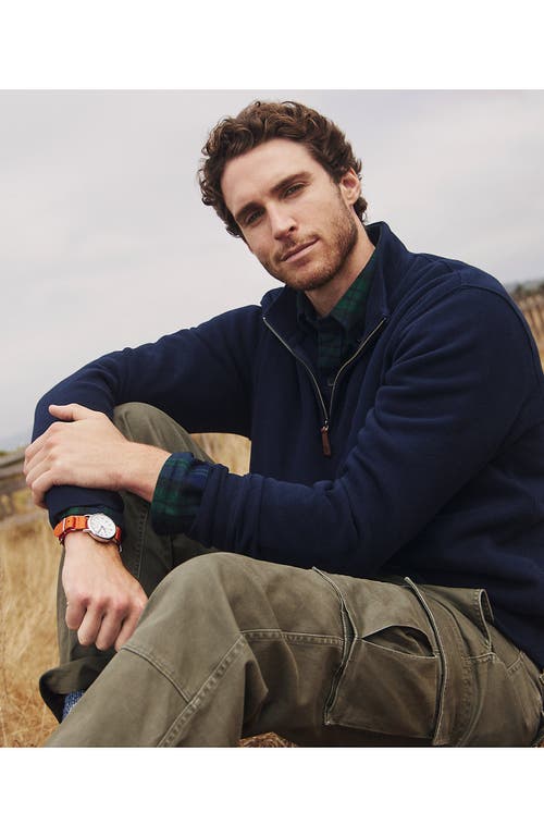 LANDS' END LANDS' END BEDFORD RIB QUARTER ZIP SWEATER