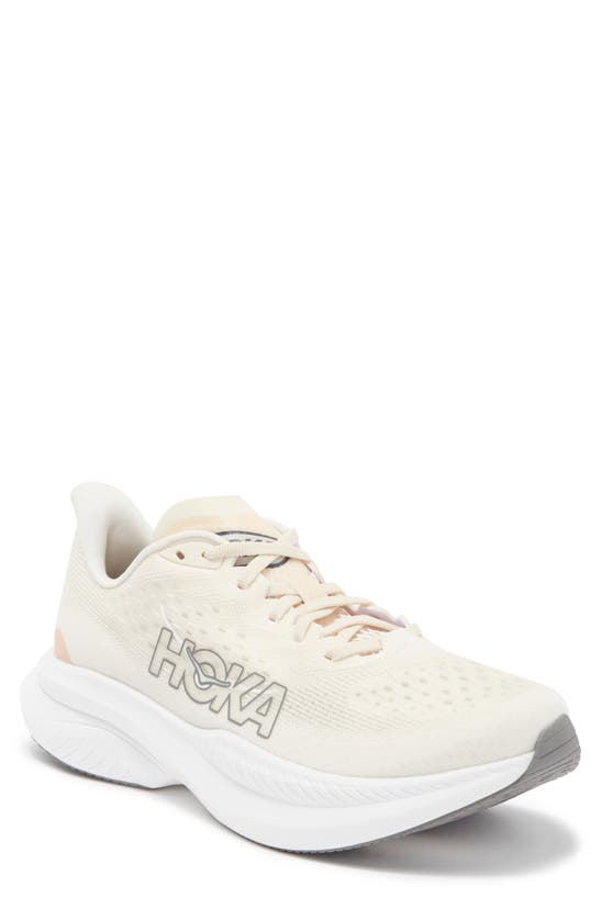 Shop Hoka Mach 6 Running Shoe In Eggnog / Vanilla