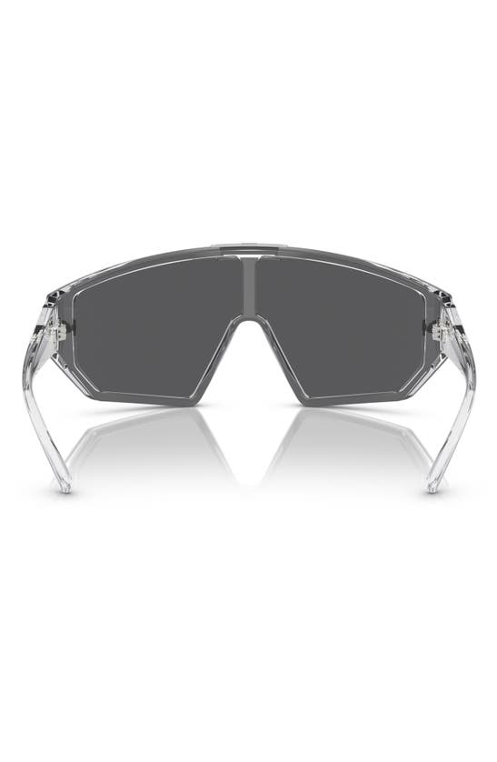 Shop Versace Medusa Horizon Shield Sunglasses In Crystal