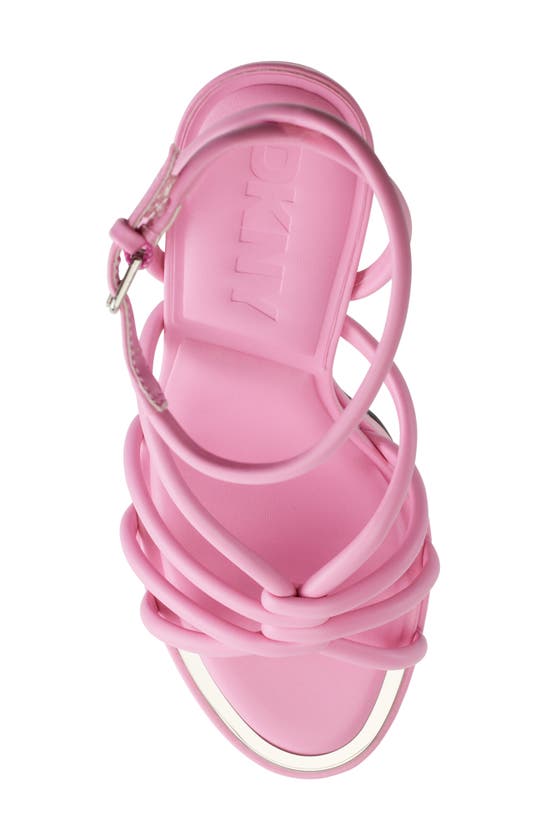 Dkny Ankle Strap Platform Sandal In Flamingo