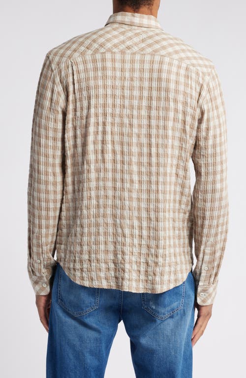 Shop Rails Powell Check Herringbone Button-up Shirt In Tumbleweed Dune