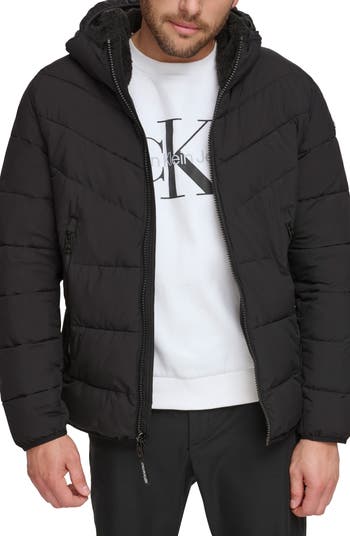 Bomber Jackets Calvin Klein Jeans Reversible Sherpa Bomber Jacket Black/  Brown
