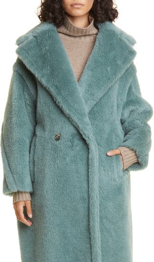MAX MARA Teddy Bear Icon oversized double-breasted alpaca, wool and  silk-blend coat
