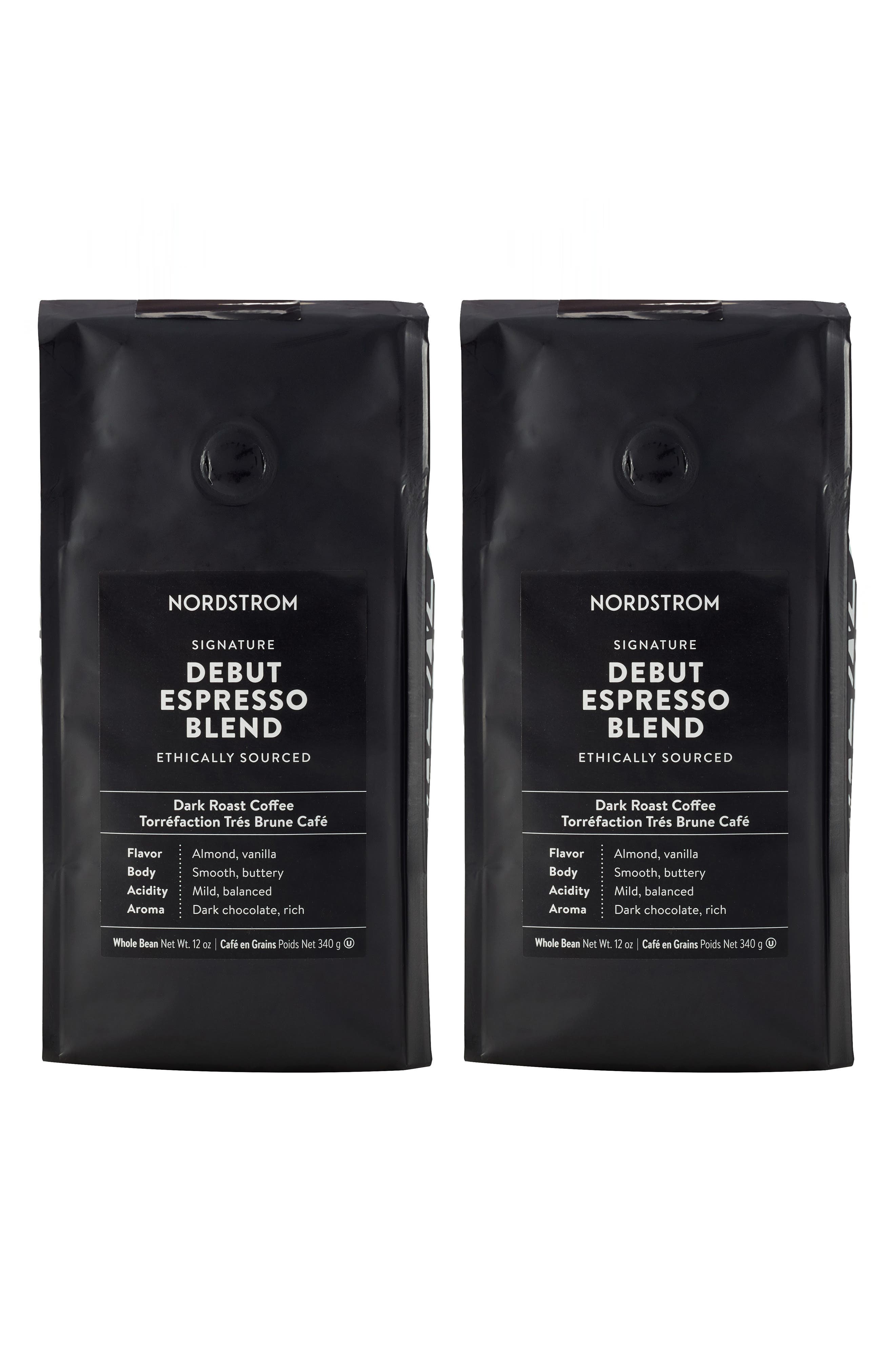 Nordstrom Ethically Sourced Debut Espresso Blend 2Pack Whole Bean