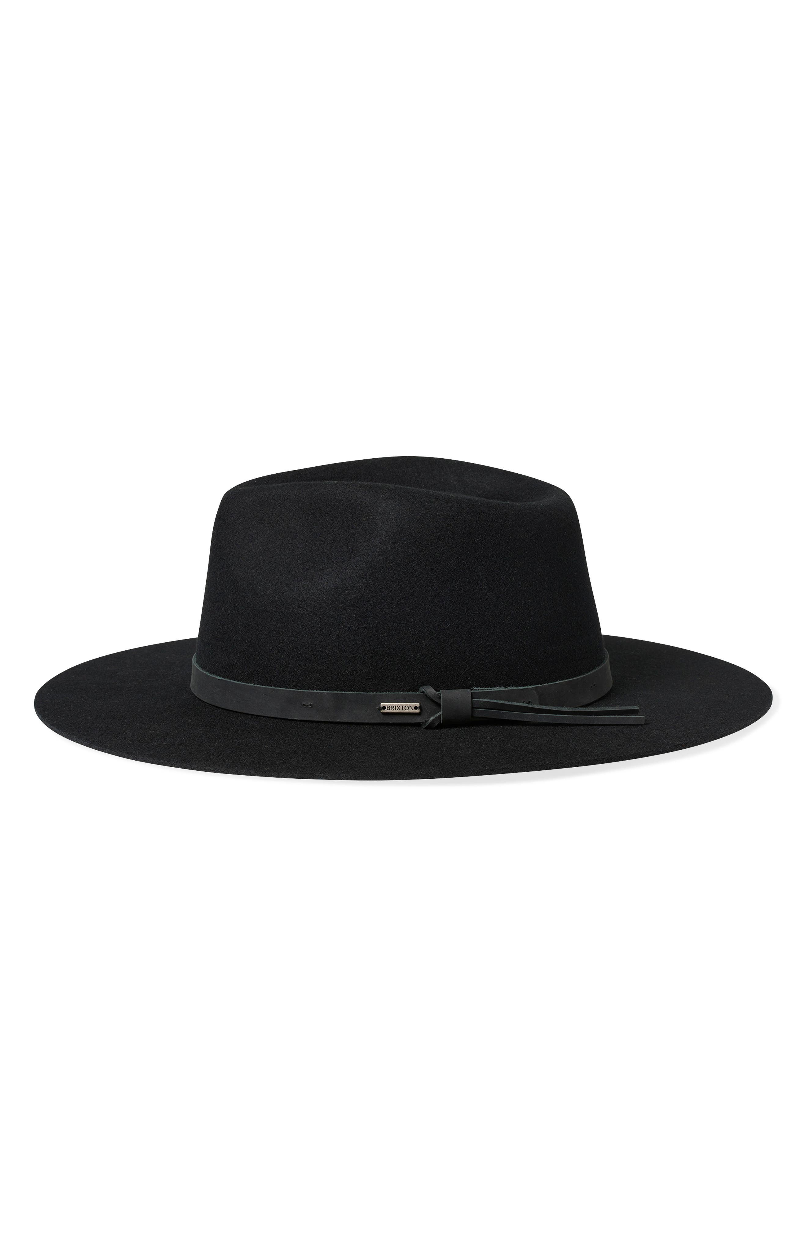 Brixton Hawkins Wool Cowboy Hat in Black 