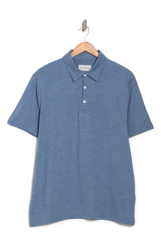 Coastaoro Awave Heathered Polo Shirt In Blue