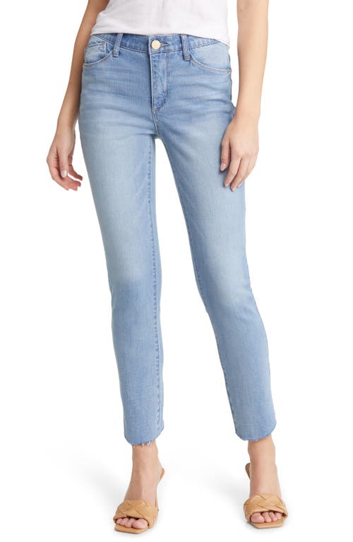 Wit & Wisdom 'Ab'Solution High Waist Raw Hem Skinny Crop Jeans Light Blue Artisanal at Nordstrom,
