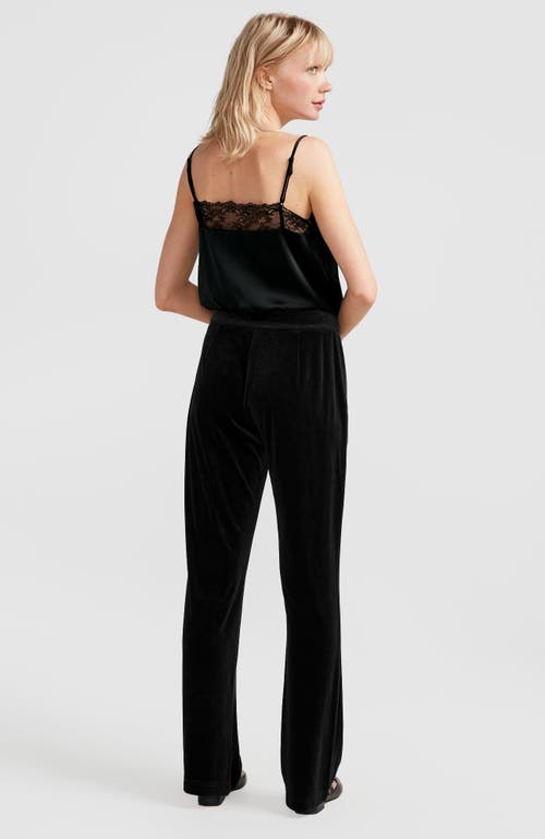 Belle & Bloom Reverie Velvet Pant In Black