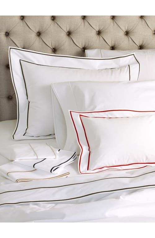 Shop Matouk Ansonia Pillow Sham In White/bronze