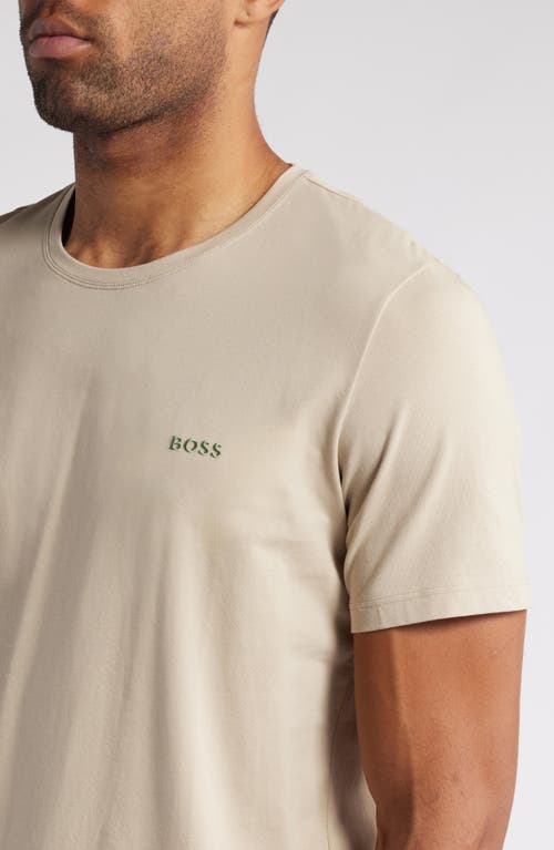 Shop Hugo Boss Boss Mix Match Pajama T-shirt In Light Beige