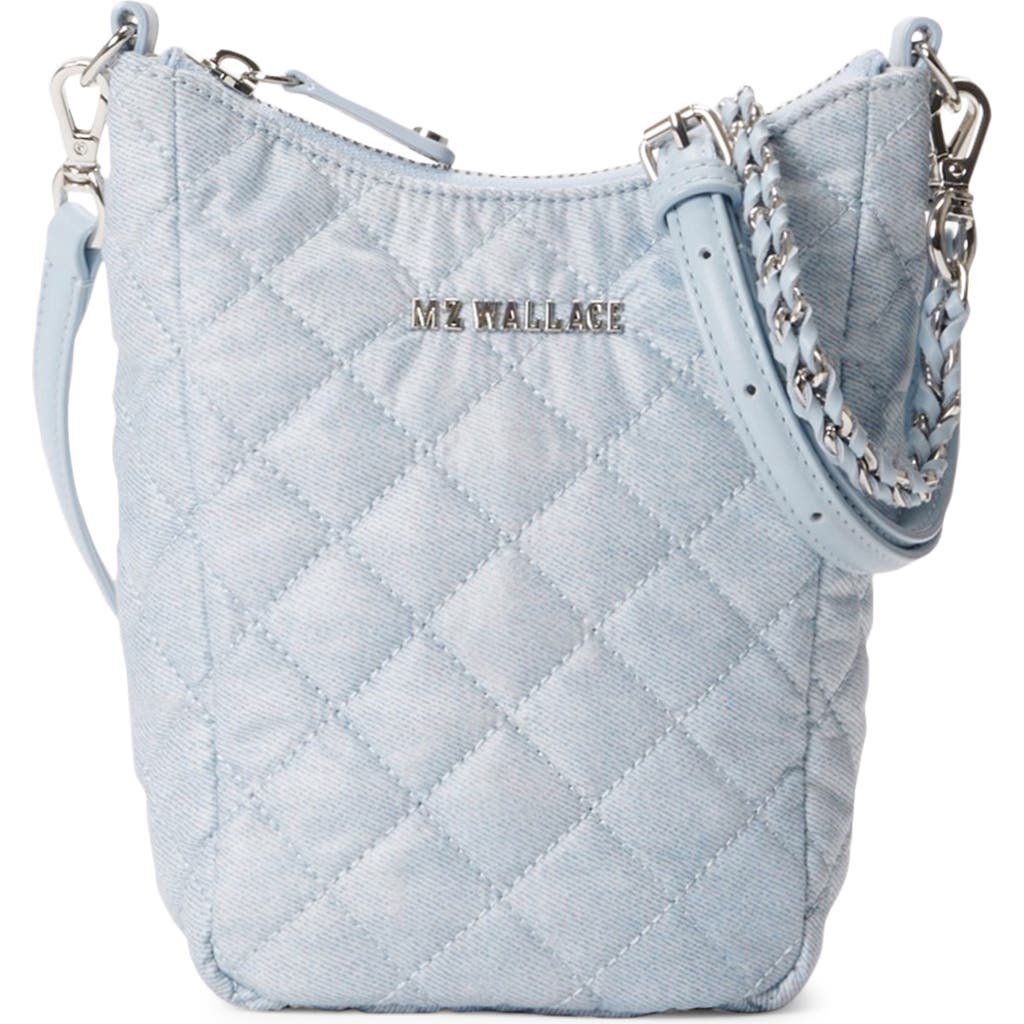 Mz Wallace Crosby Go Quilted Crossbody Bag In Blue