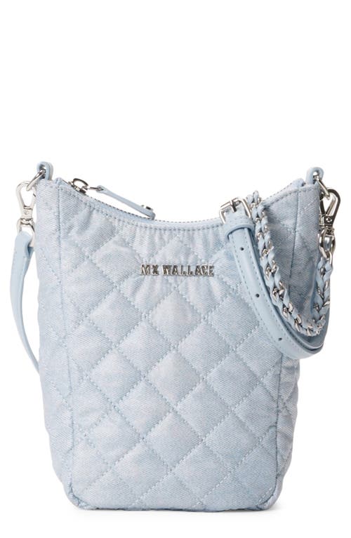 Mz Wallace Crosby Go Quilted Crossbody Bag In Chambray