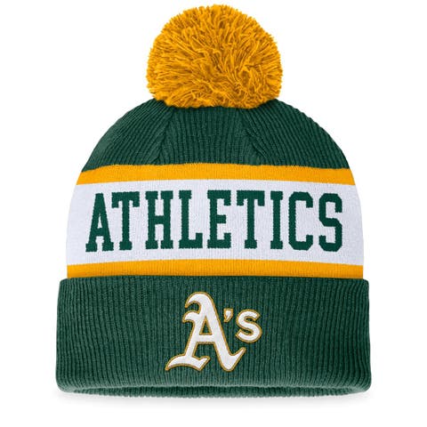 FANATICS Men's Fanatics Branded Black/Green Tampa Bay Rays Cooperstown  Collection Cuffed Knit Hat with Pom