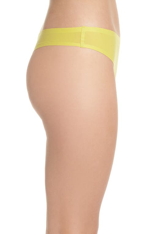 Shop Chantelle Lingerie Soft Stretch Thong In Citrus Yellow-j6