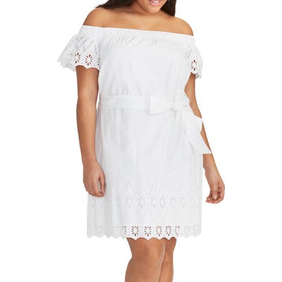 Plus Size Rachel Rachel Roy Ilenia Off The Shoulder Sundress, White