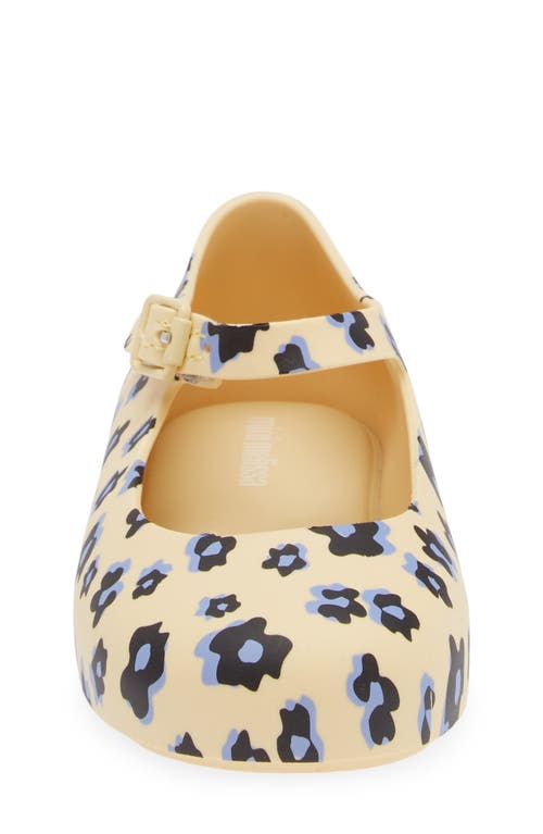 Melissa Mini Dora Ii Water Resistant Ballerina Shoe In Yellow/black/blue