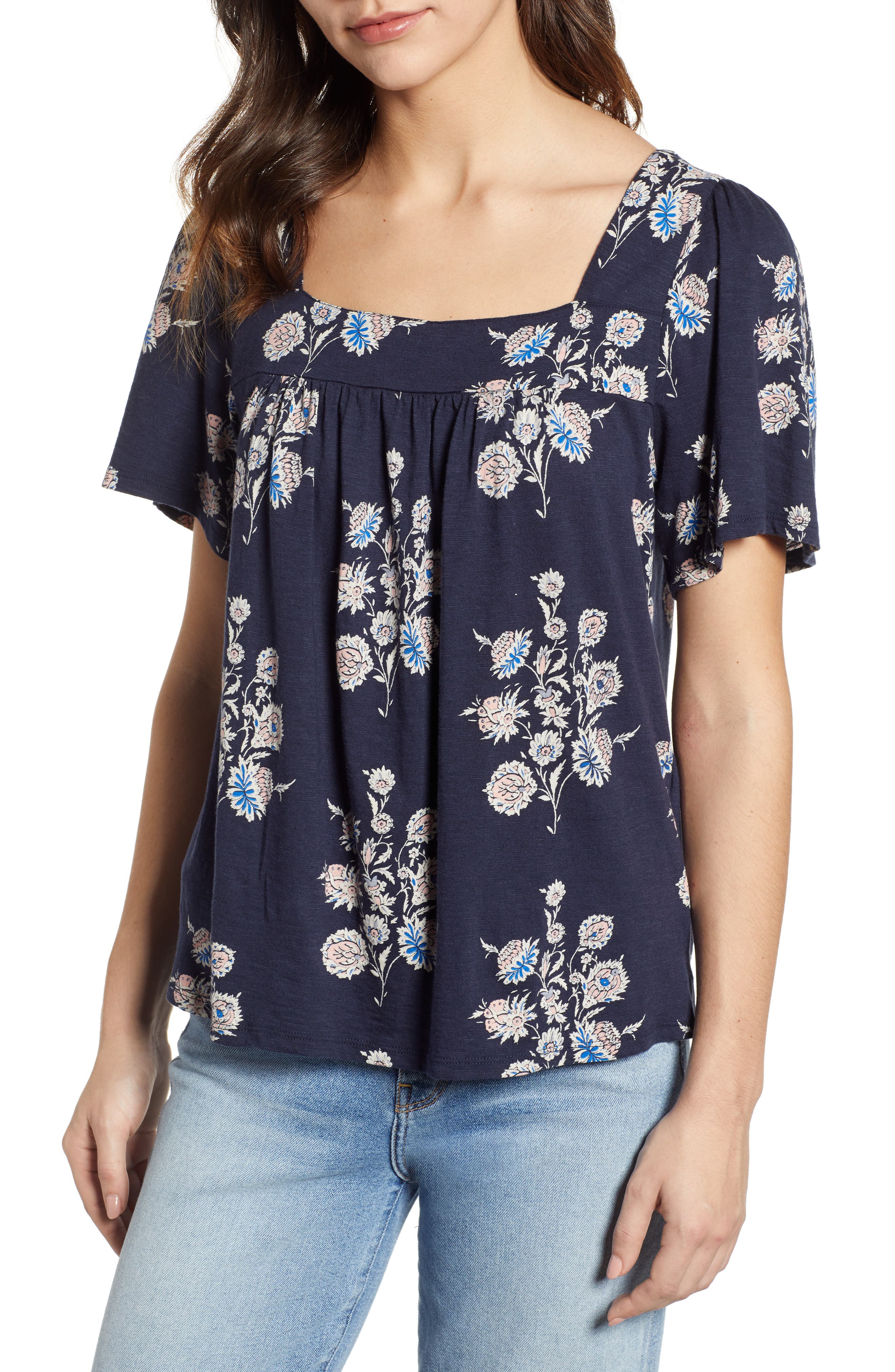 lucky brand square neck top