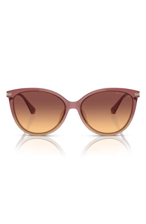 Michael Kors 56mm Gradient Cat Eye Sunglasses In Amber