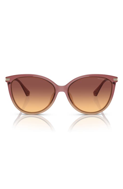 Michael Kors 56mm Gradient Cat Eye Sunglasses in Amber 