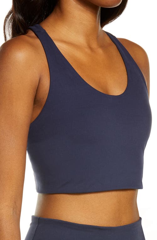 Zella Studio Lite Longline Bra In Navy Nightfall