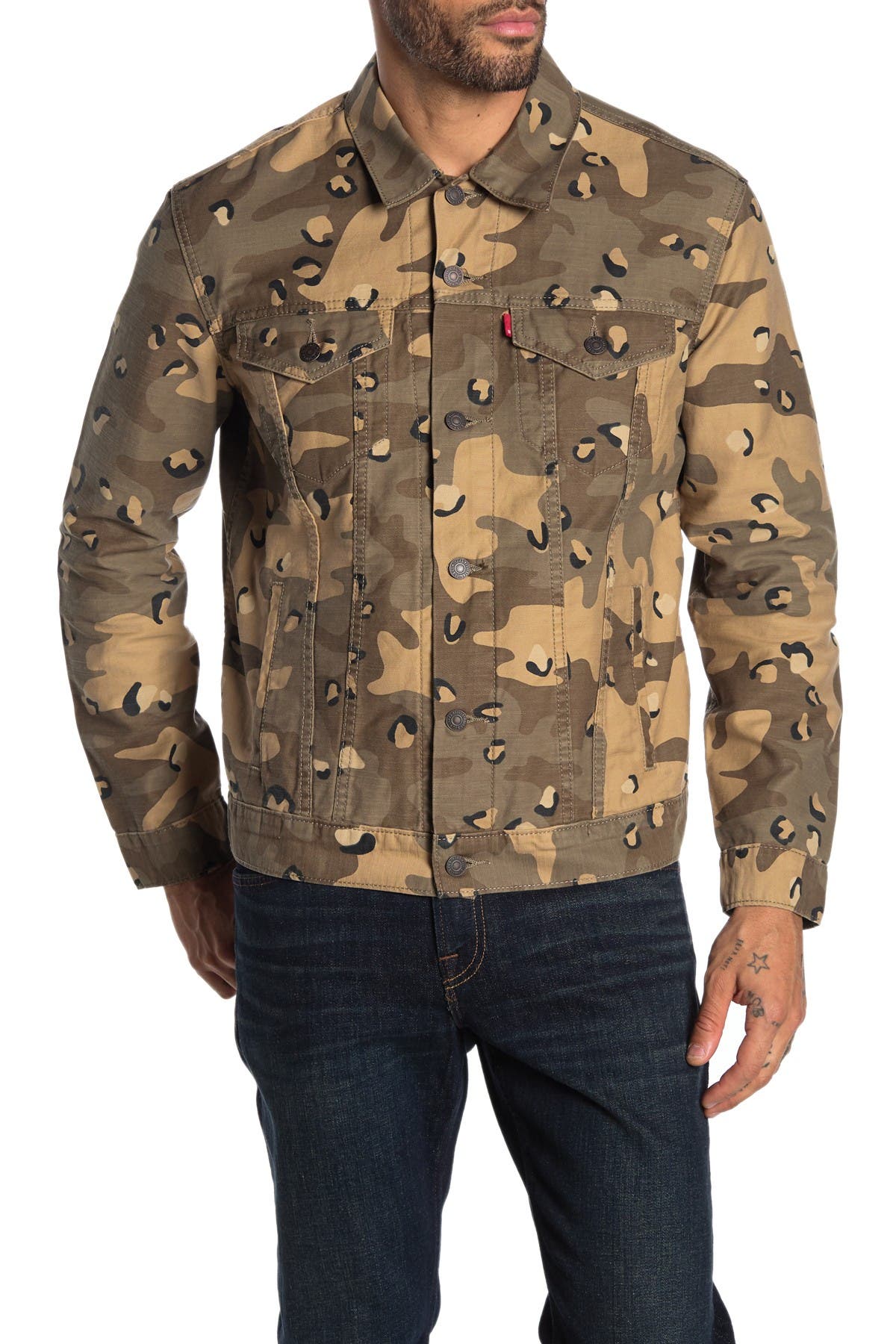camouflage denim jacket
