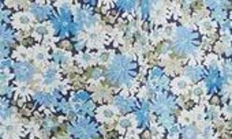 Shop Liberty London Voyage Floral Smocked Maxi Sundress In Light Blue