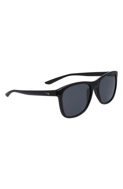 Nike Passage 55mm Square Sunglasses In Black/dark Grey