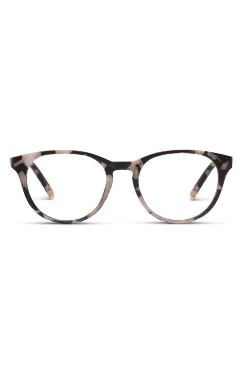 Peepers Canyon 49mm Round Blue Light Blocking Reading Glasses in Black Marble