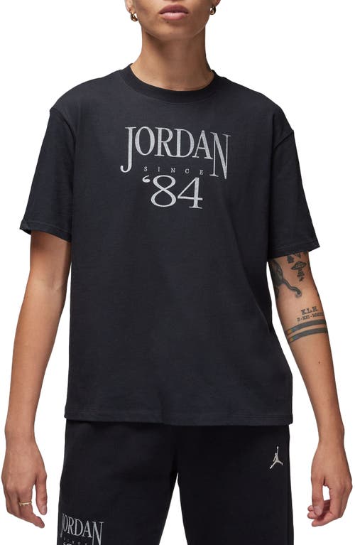 Jordan Heritage Girlfriend Graphic T-shirt In Black/sail