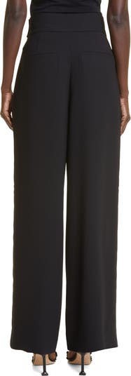 ST. JOHN, High Waisted Satin Crepe Pants, Women