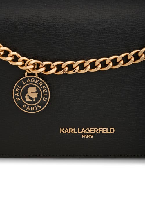 Karl Lagerfeld Paris Lourdes Crossbody In Black/gold