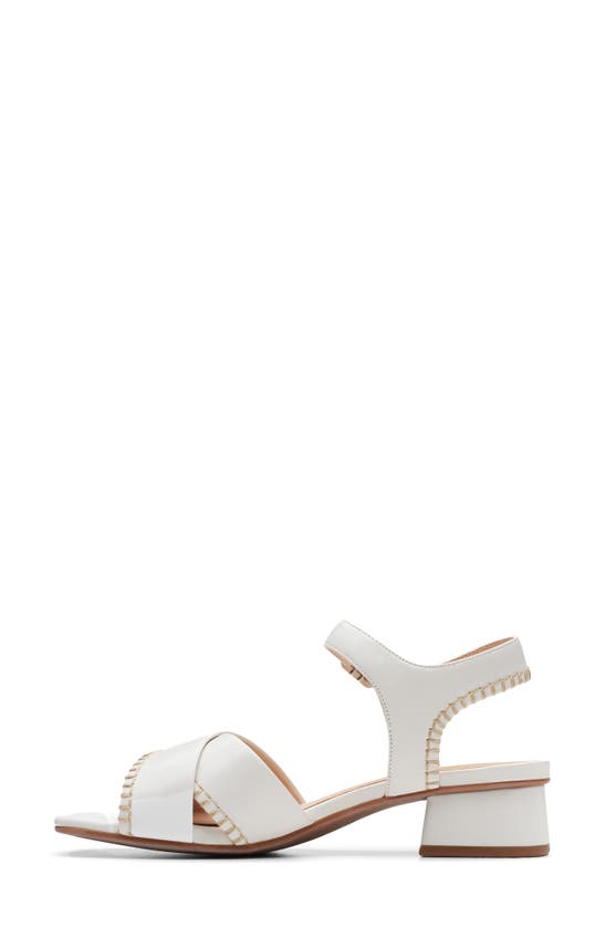 Shop Clarks Serina 35 Ankle Strap Sandal In Off White Lea