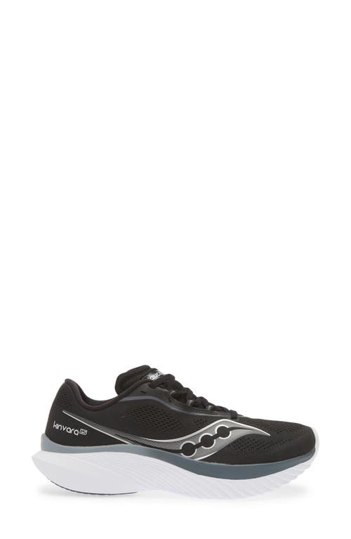 Saucony Kinvara 15 Running Shoe In Black/white