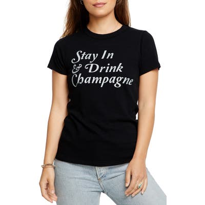 Chaser Stay In Graphic Tee, Black